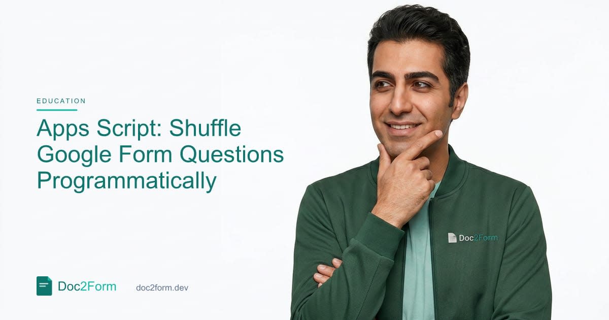 Apps Script: Shuffle Google Form Question Order Per Respondent