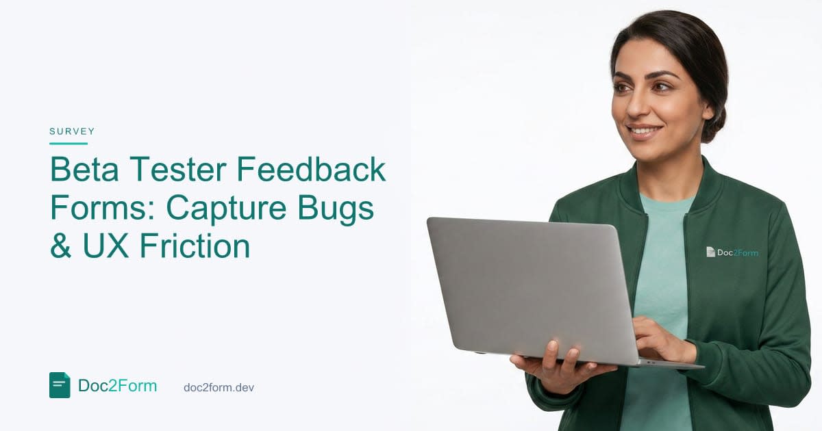 Beta Tester Feedback Forms: Capture Bugs and UX Friction in One Flow