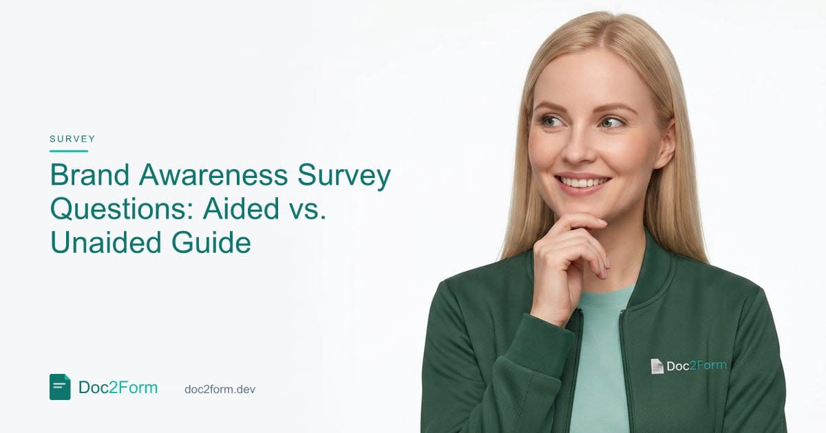 Brand Awareness Survey Questions: Unaided, Aided, and Top-of-Mind