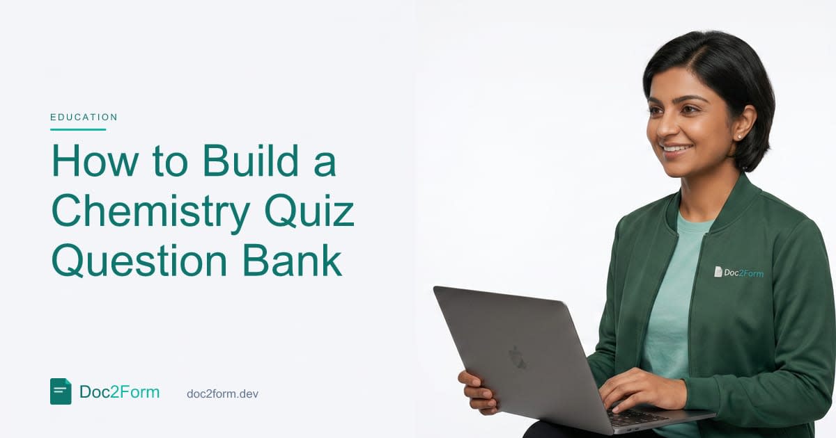 How to Build a Chemistry Quiz Question Bank by Topic