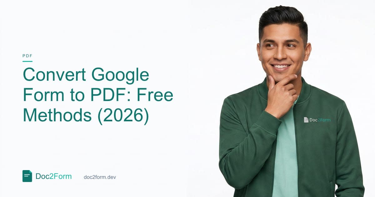 Convert Google Form to PDF: Free Methods (2026)