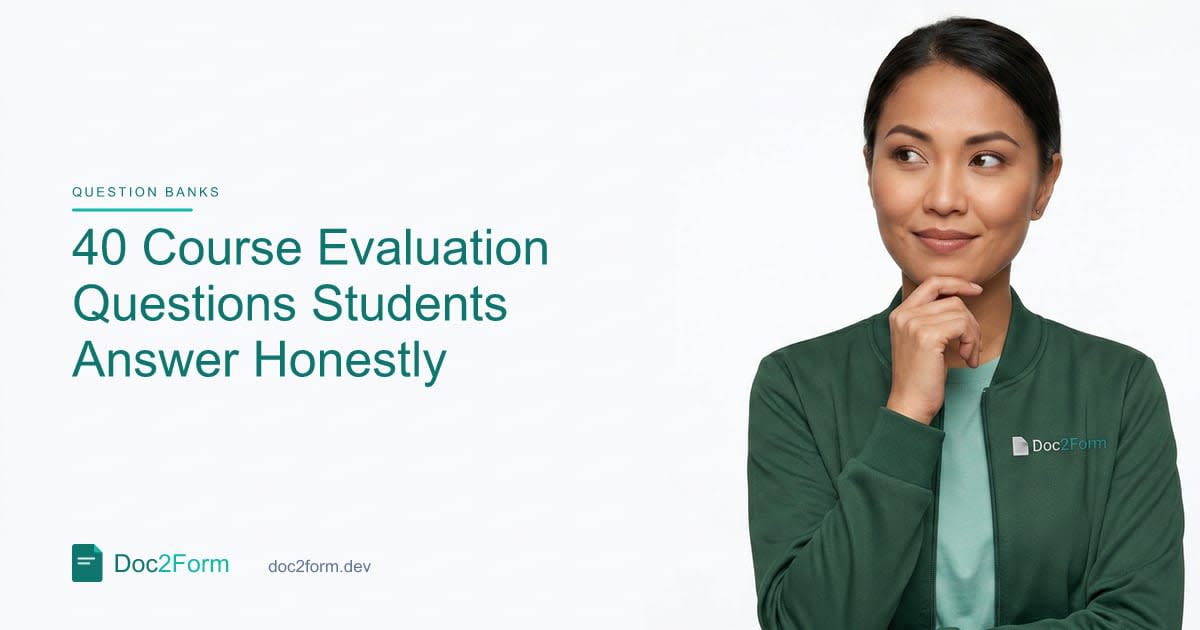 40 Course Evaluation Questions Students Answer Honestly