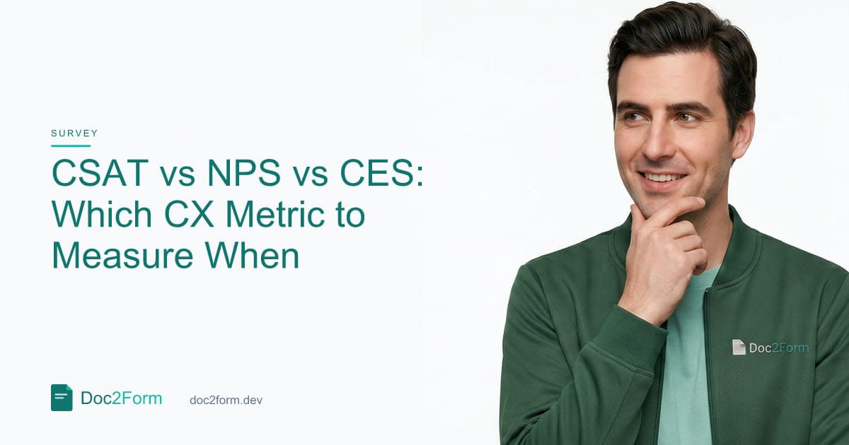 CSAT vs NPS vs CES: What to Measure When