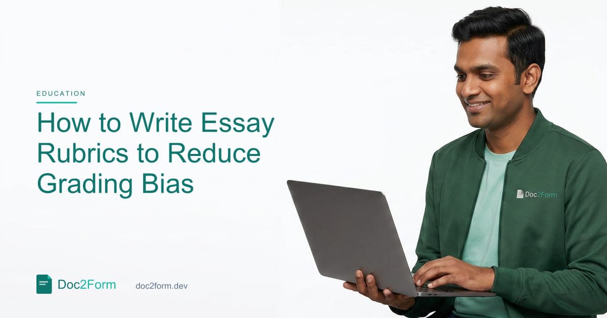 How to Write Essay Rubrics That Reduce Grading Bias