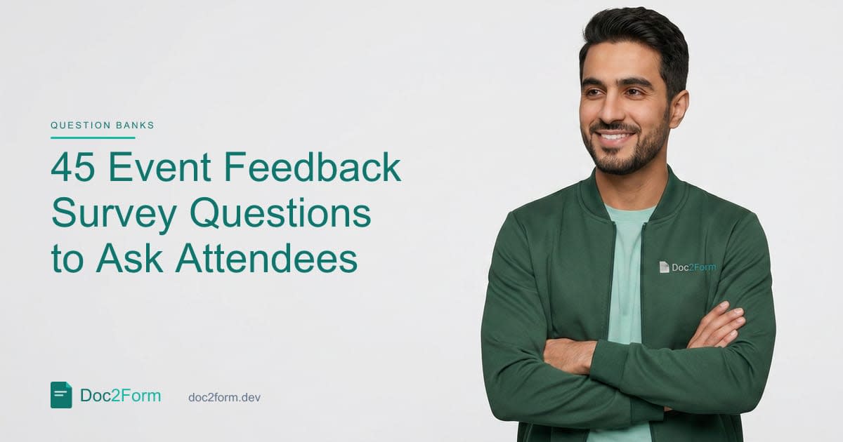 45 Event Feedback Survey Questions for Before, During, and After
