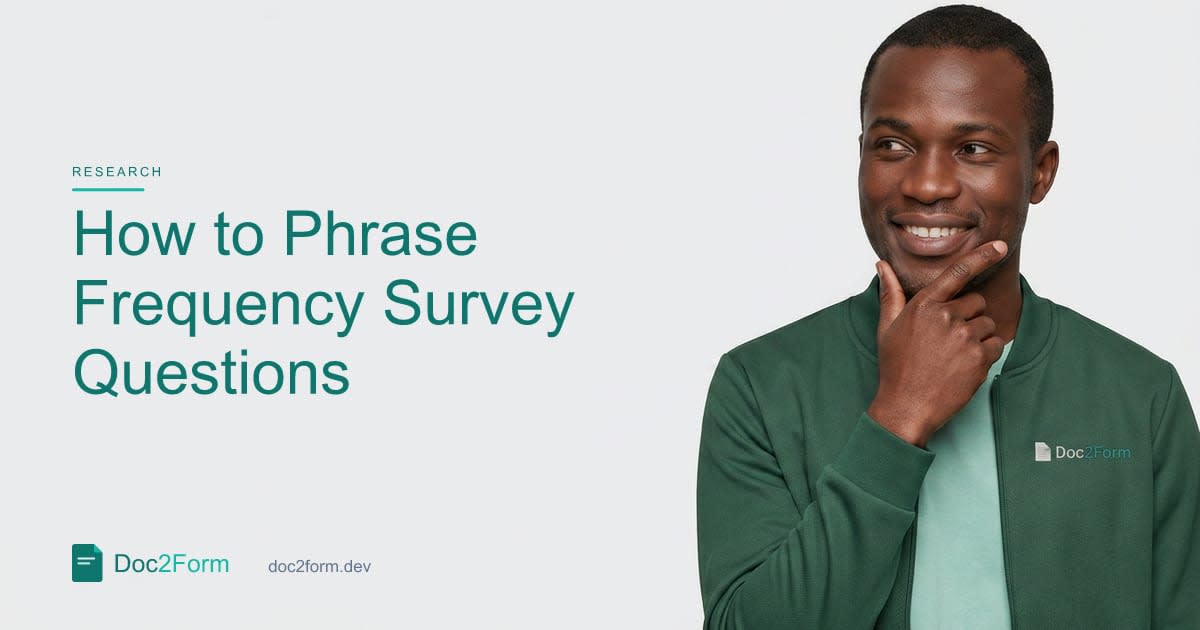 How to Phrase a Frequency Question (from Never to Always)