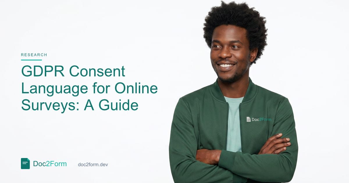 GDPR-Friendly Consent Language for Online Surveys (Practical Overview)
