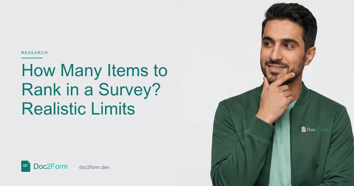 How Many Items Can People Realistically Rank in a Survey?