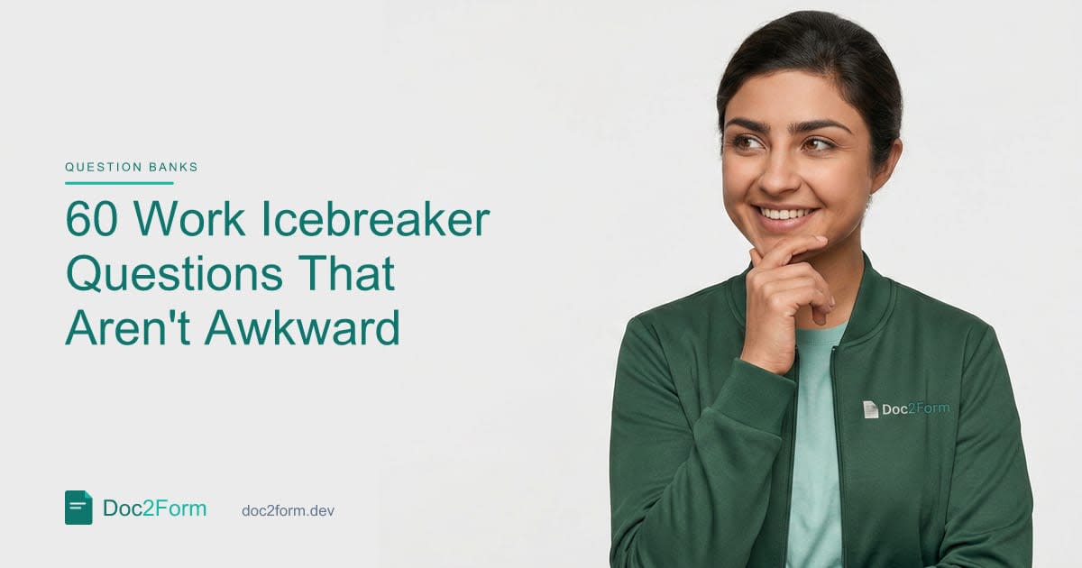 60 Icebreaker Questions for Work That Aren't Awkward