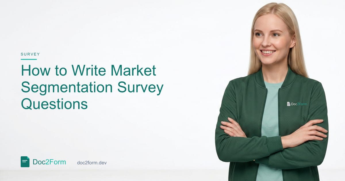 How to Write Market Segmentation Survey Questions