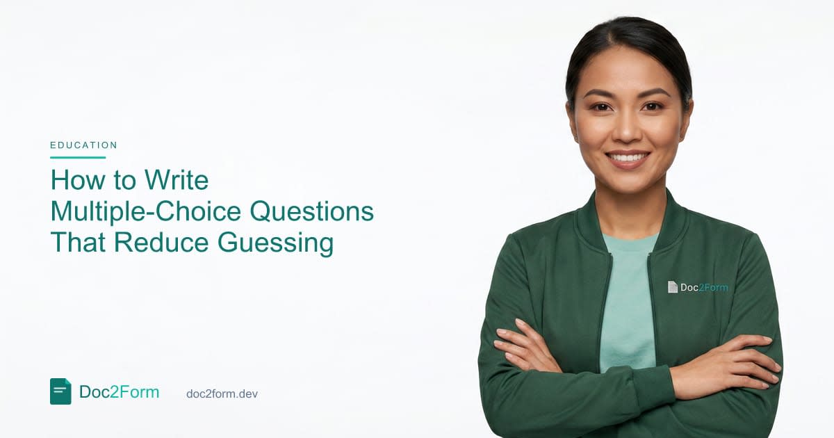 How to Write Multiple-Choice Questions That Reduce Guessing
