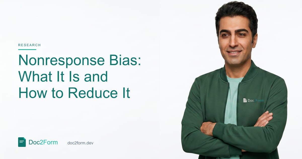 Nonresponse Bias: What It Is and How to Reduce It