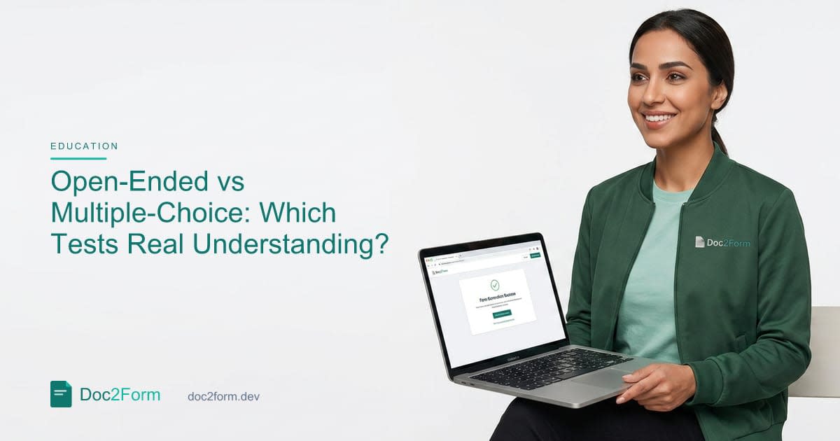 Open-Ended vs Multiple-Choice: Decision Table for Real Understanding