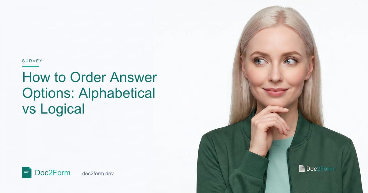 How to Order Answer Options: Alphabetical, Logical, or Scaled