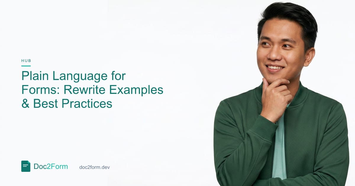 Plain Language for Forms: Rewrite Examples From Real Intake and Surveys