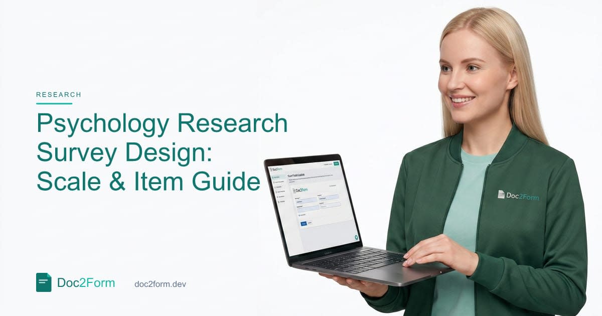 Psychology Research Surveys: Scale Selection and Item Writing