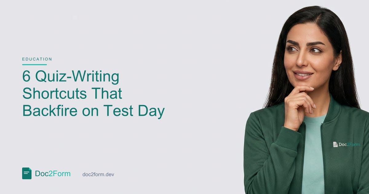 6 Quiz-Writing Shortcuts That Backfire on Test Day