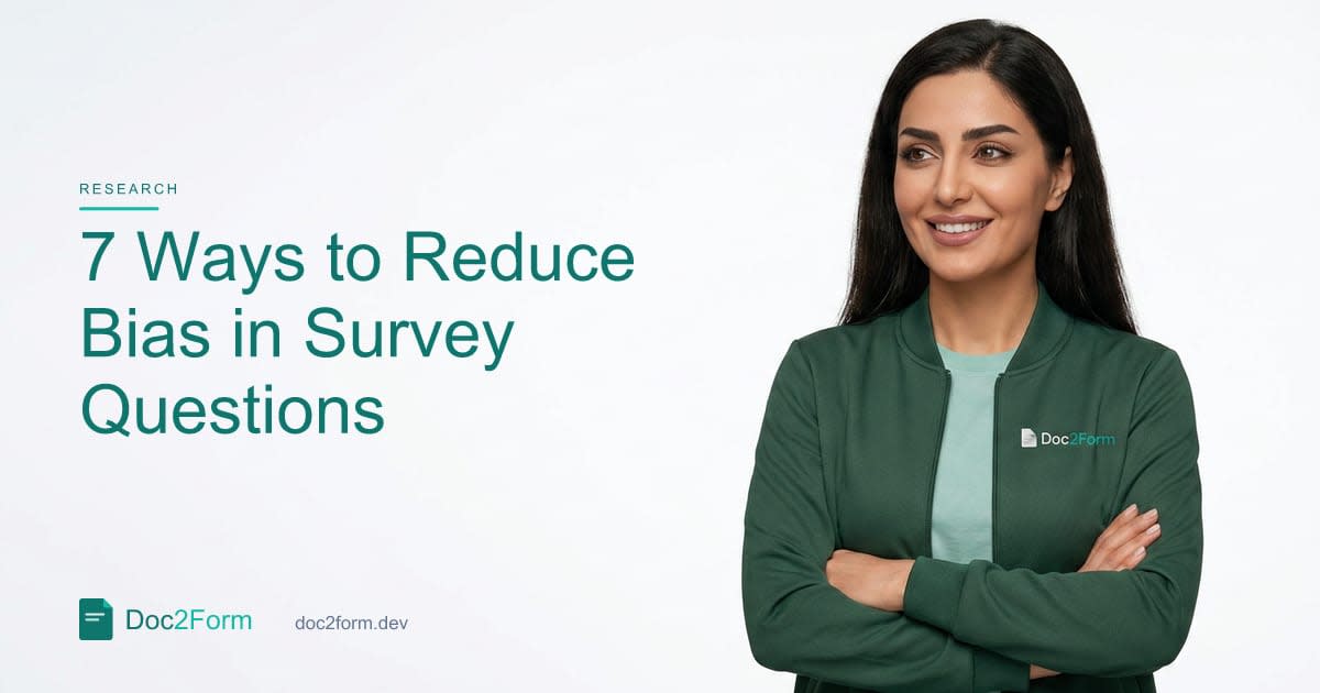 7 Ways to Reduce Bias in Survey Questions