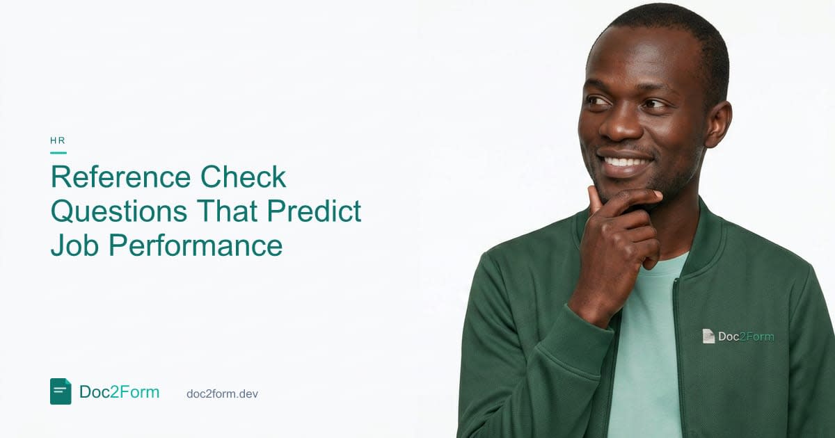 Reference Check Questions That Predict Job Performance