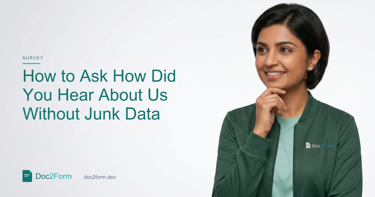How to Ask How Did You Hear About Us? Without Junk Data