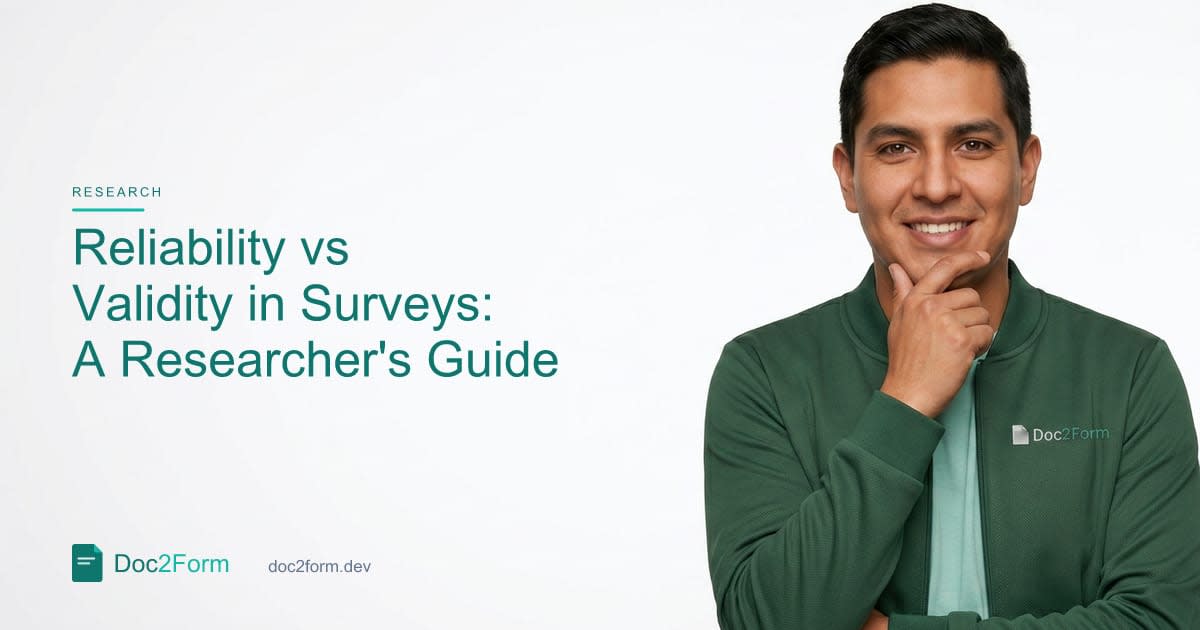 Reliability vs Validity in Surveys: What Researchers Actually Need to Know