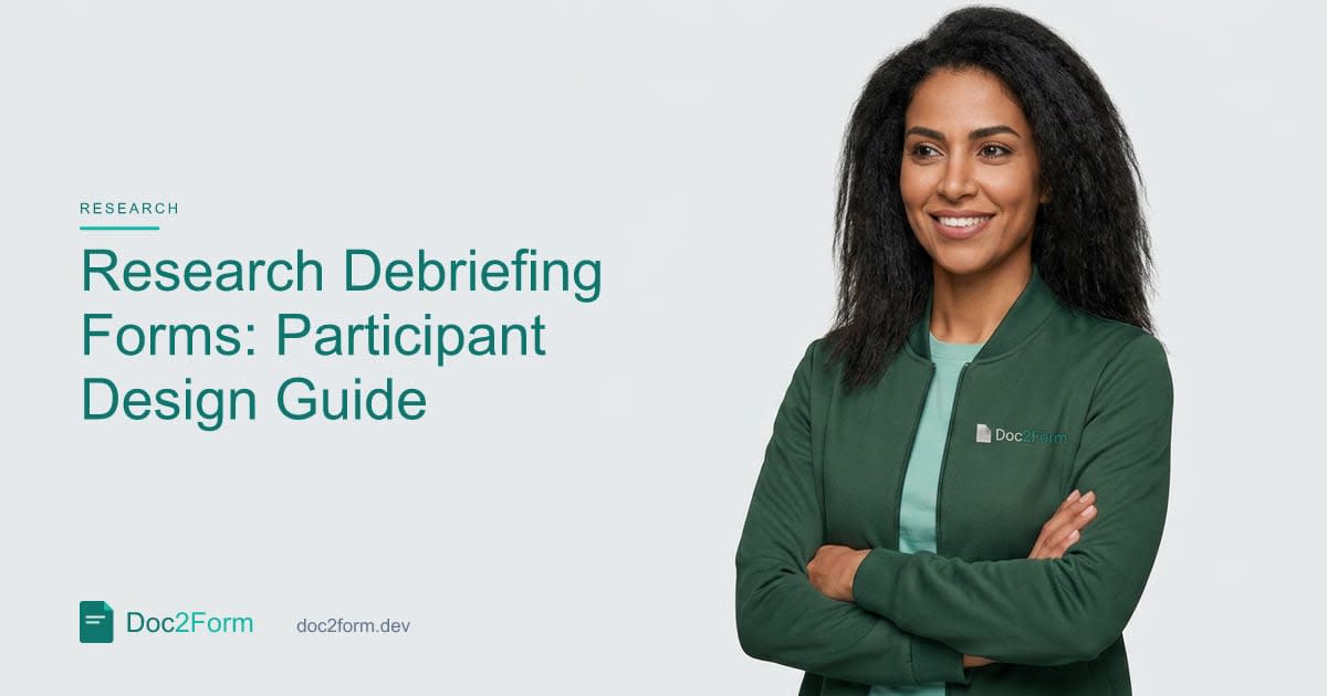 Research Debriefing Forms: What to Tell Participants After the Survey