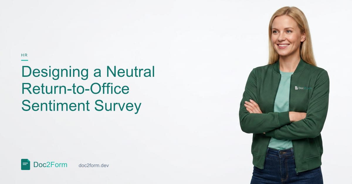 How to Design a Return-To-Office Sentiment Survey without Leading Answers