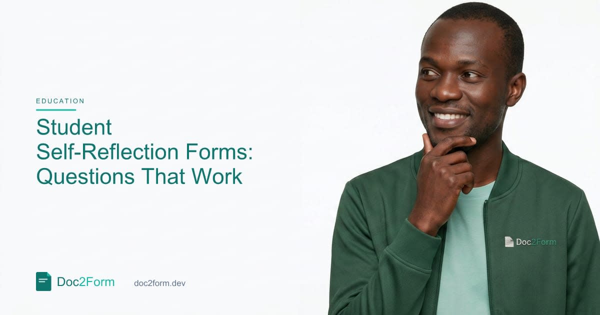 Student Self-Reflection Forms: Questions That Change Study Habits