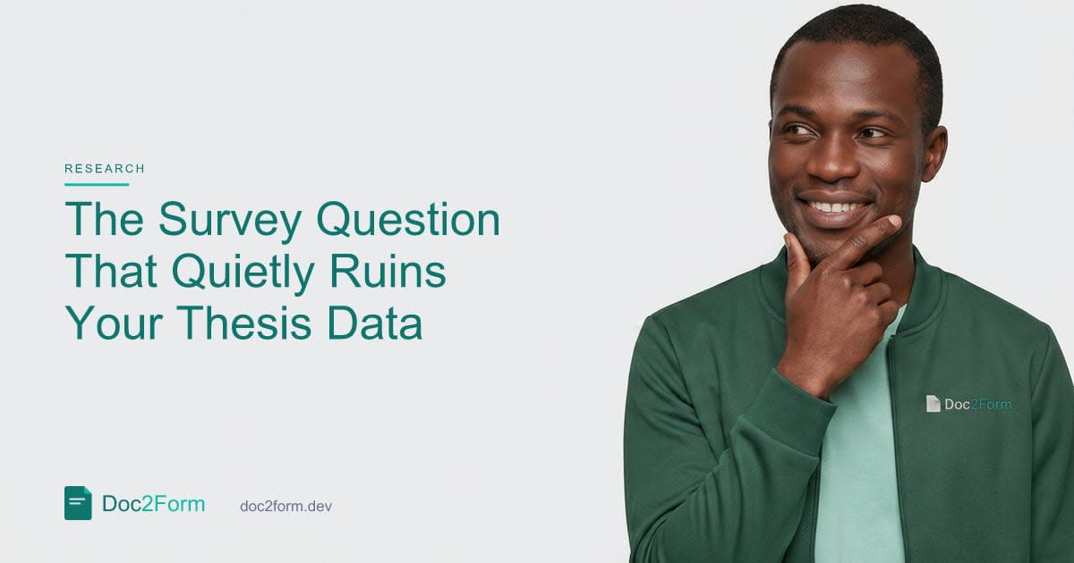 The Survey Question That Quietly Ruins Your Thesis Data