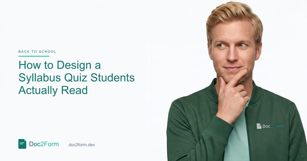 The Syllabus Quiz: How to Make Students Actually Read the Syllabus