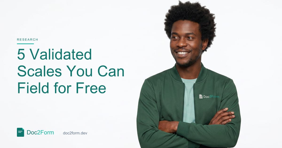 5 Validated Scales You Can Field for Free This Week