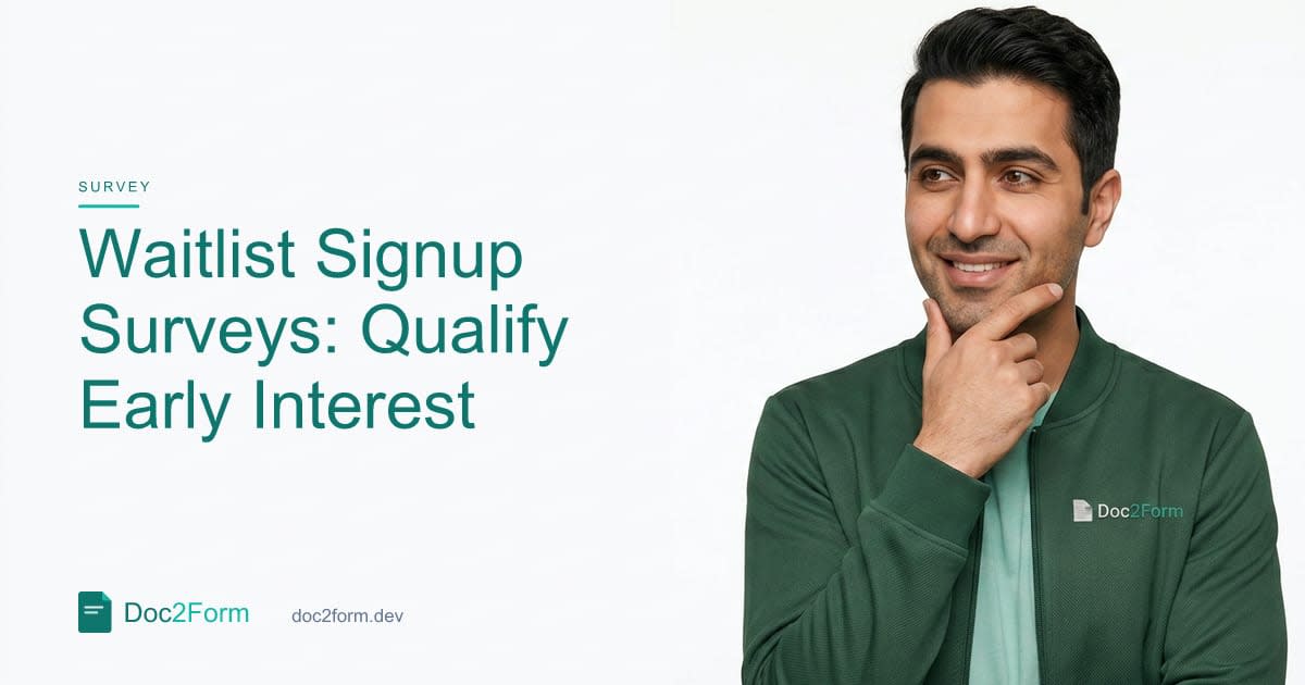 Waitlist Signup Surveys: Qualify Early Interest Without Long Forms