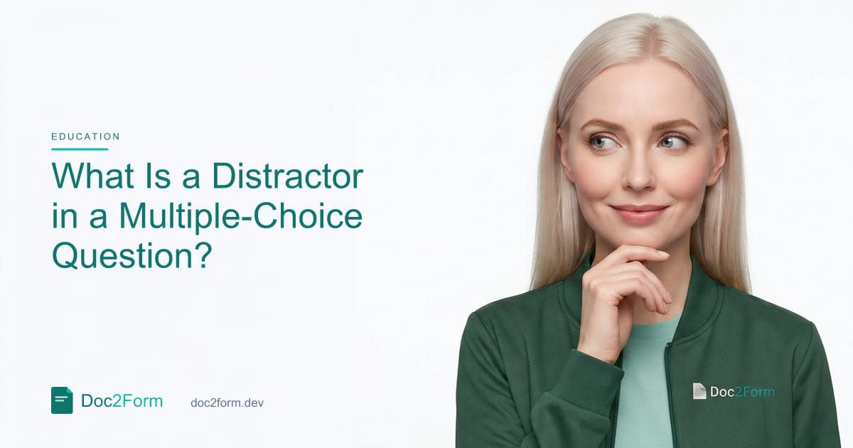 What Is a Distractor in a Multiple-Choice Question?