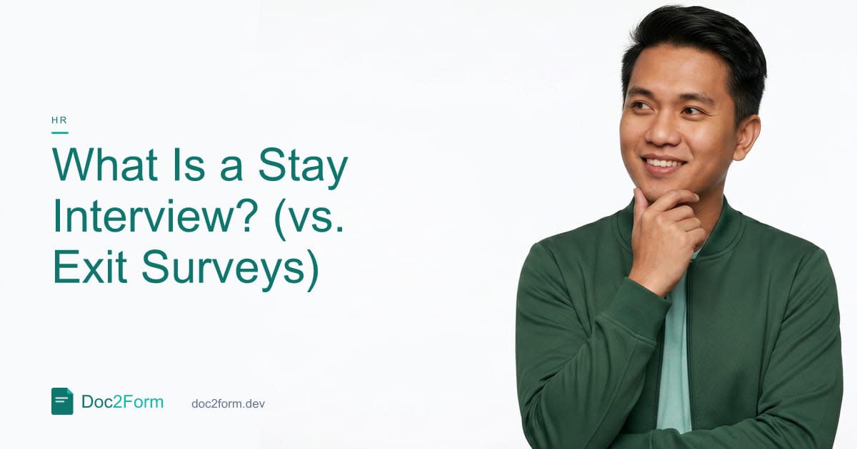 What Is a Stay Interview (and How Is It Different From an Exit Survey)?