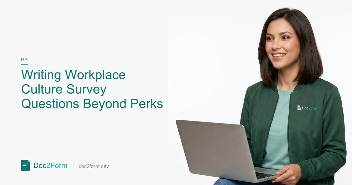How to Write Workplace Culture Survey Questions Beyond Perks