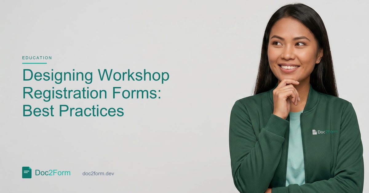 Workshop Registration Form Design: Capacity, Waivers, and Payment Fields